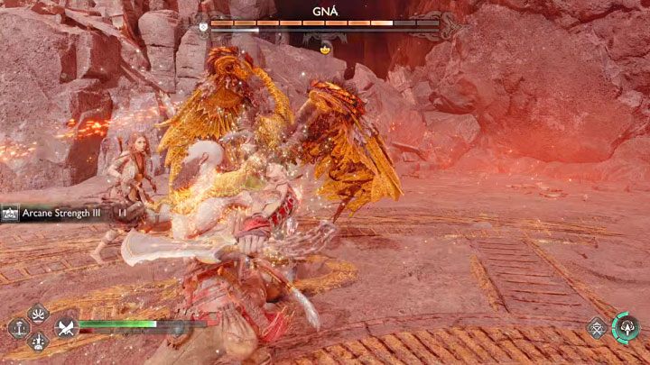 The Valkyrie Queen has a long health bar and is very resilient to attacks - God of War Ragnarok: How to defeat the boss Valkyrie Queen Gna? - God of War Ragnarok: Bosses - God of War Ragnarok Guide