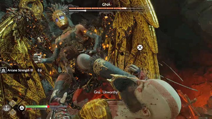 Landing - It is much faster than the Berserker version - God of War Ragnarok: How to defeat the boss Valkyrie Queen Gna? - God of War Ragnarok: Bosses - God of War Ragnarok Guide