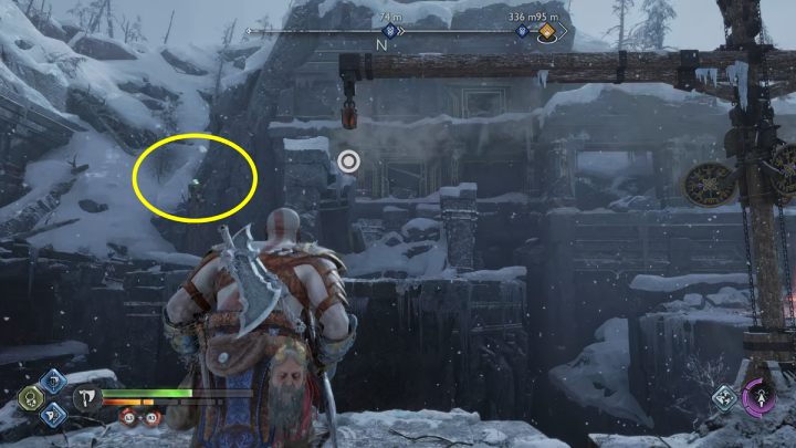 After leaving the cave, turn right - God of War Ragnarok: The Derelict Outpost, Midgard - secrets, collectibles - God of War Ragnarok: Midgard - God of War Ragnarok Guide