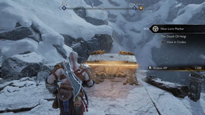 You'll find the chest next to The Death of Helgi Lore Marker - God of War Ragnarok: The Derelict Outpost, Midgard - secrets, collectibles - God of War Ragnarok: Midgard - God of War Ragnarok Guide