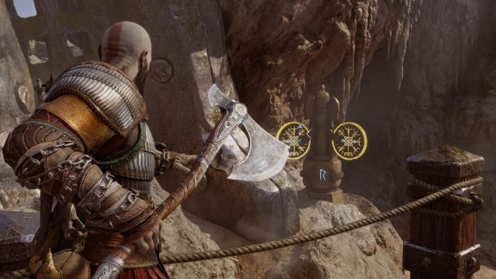 You do so by hitting the shields on the spinning runes - God of War Ragnarok: How to open Nornir Chests? - God of War Ragnarok: Exploration - God of War Ragnarok Guide