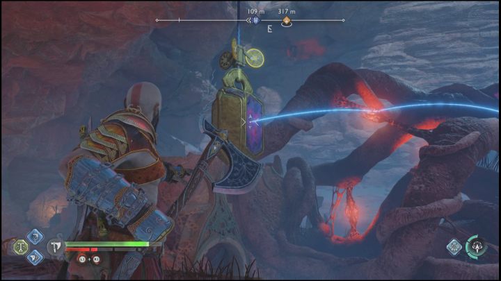 Jump back and approach the place where the blockade was a moment ago - God of War Ragnarok: Secret of the Sands - walkthrough - God of War Ragnarok: Favors - Alfheim - God of War Ragnarok Guide
