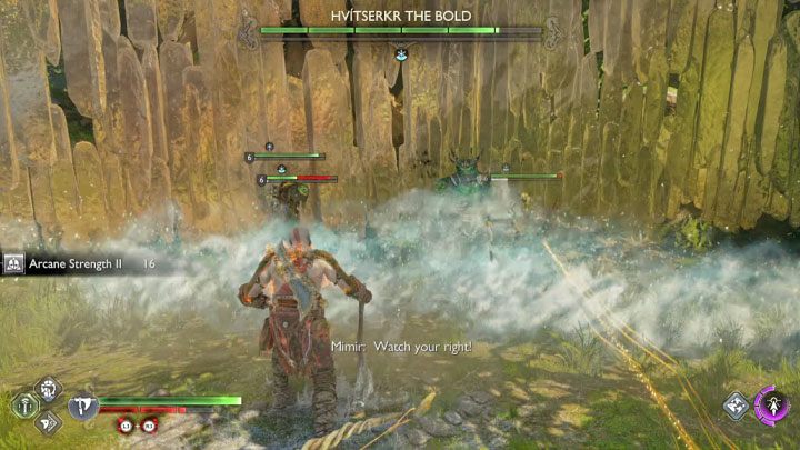 Hvitserkr's unique feature is that the boss is able to summon regular monsters to the arena - God of War Ragnarok: How to defeat the berserk Hvitserkr the Bold? - God of War Ragnarok: Berserkers - God of War Ragnarok Guide