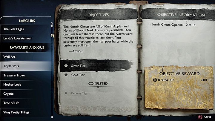 A good way to gain experience is to do Labours - various optional challenges - God of War Ragnarok: How to gain experience points (XP)? - God of War Ragnarok: Character development - God of War Ragnarok Guide