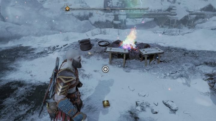 In the Eternal Campfire region, you will find a Recipe Book - God of War Ragnarok: Across the Realms - walkthrough - God of War Ragnarok: Favors - Midgard - God of War Ragnarok Guide