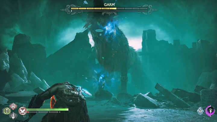 When Garm loses almost all of its health bar, you will notice that the boss can regenerate - God of War Ragnarok: How to defeat Garm (chase and second battle)? - God of War Ragnarok: Bosses - God of War Ragnarok Guide