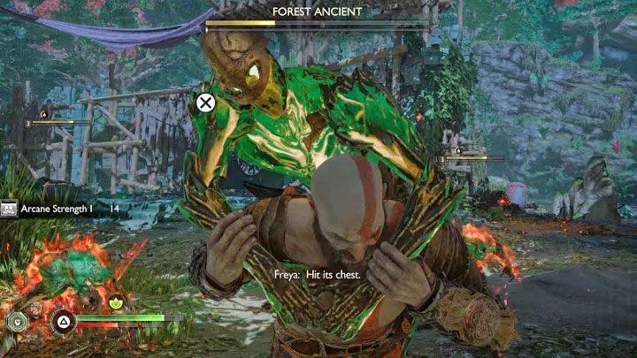 In the later part of the battle, the boss's minions will appear - God of War Ragnarok: How to defeat Forest Ancient? - God of War Ragnarok: Bosses - God of War Ragnarok Guide