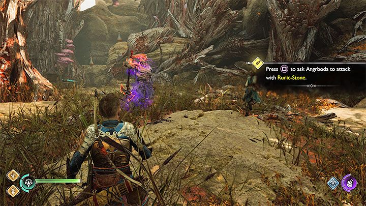 Follow the path laid by upper ledges and reveal another hook by using arrows - God of War Ragnarok: The Lost Sanctuary - walkthrough - God of War Ragnarok: Walkthrough - God of War Ragnarok Guide