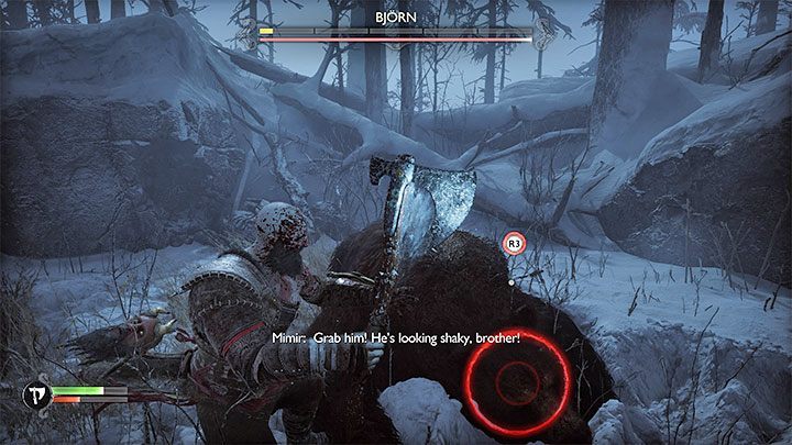 Attack the bear after it is done with its attacks - it's best to use only a few quick attacks - God of War Ragnarok: Surviving Fimbulwinter - walkthrough - God of War Ragnarok: Walkthrough - God of War Ragnarok Guide