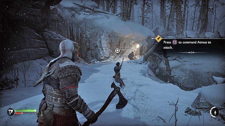 Use the axe to destroy the blockade - God of War Ragnarok: Surviving Fimbulwinter - walkthrough - God of War Ragnarok: Walkthrough - God of War Ragnarok Guide