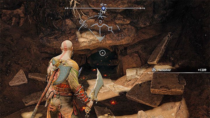 Reach the entrance to a small tunnel - God of War Ragnarok: Quaking Hollow - walkthrough - God of War Ragnarok: Favors - Vanaheim - God of War Ragnarok Guide
