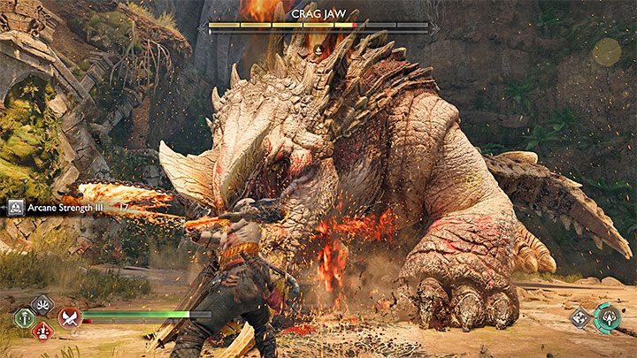 You have to defeat a mini-boss called Crag Jaw - God of War Ragnarok: Quaking Hollow - walkthrough - God of War Ragnarok: Favors - Vanaheim - God of War Ragnarok Guide