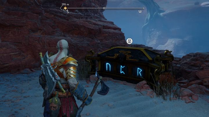 To open it, you need to make 3 runic bells ring out simultaneously - God of War Ragnarok: The Below, Alfheim - secrets, collectibles - God of War Ragnarok: Alfheim - God of War Ragnarok Guide