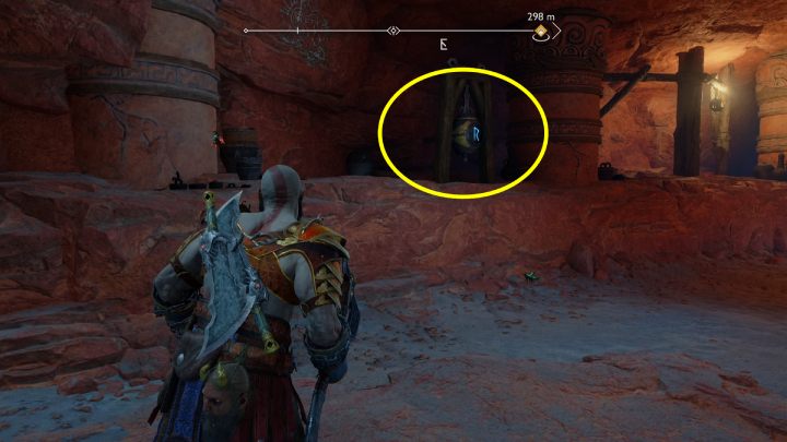 Recall your Axe and quickly hit the second bell, located near the chest - God of War Ragnarok: The Below, Alfheim - secrets, collectibles - God of War Ragnarok: Alfheim - God of War Ragnarok Guide