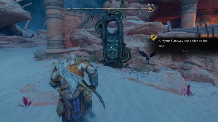 To get to the Mystic Gateway, you need to reach the upper level of The Canyons - God of War Ragnarok: The Canyons, Alfheim - secrets, collectibles - God of War Ragnarok: Alfheim - God of War Ragnarok Guide