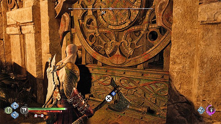 Continue going north towards the mission marker - God of War Ragnarok: The Burning Skies - walkthrough - God of War Ragnarok: Favors - Vanaheim - God of War Ragnarok Guide