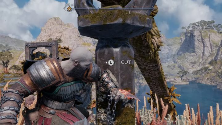 When you reach the top, defeat all enemies and cut the metal element - God of War Ragnarok: The Weight of Chains - favor, walkthrough - God of War Ragnarok: Favors - Svartalfheim - God of War Ragnarok Guide