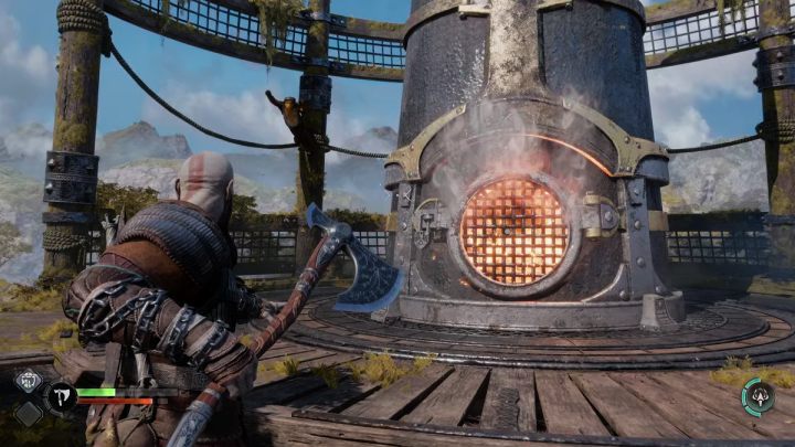 When you defeat the enemies, destroy the furnace and pick up all the items - God of War Ragnarok: In Service of Asgard - favor, walkthrough - God of War Ragnarok: Favors - Svartalfheim - God of War Ragnarok Guide