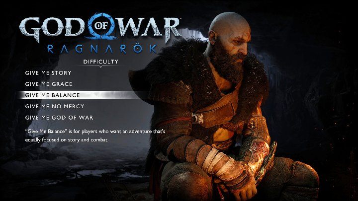 Below we' - God of War Ragnarok: Difficulty levels - God of War Ragnarok: Basics - God of War Ragnarok Guide