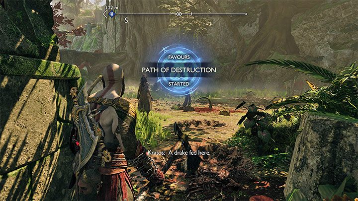 Travel along the main path (it's worth unlocking a shortcut on the way - lower the chain) and squeeze between the rocks - God of War Ragnarok: Path of Destruction - walkthrough - God of War Ragnarok: Favors - Vanaheim - God of War Ragnarok Guide