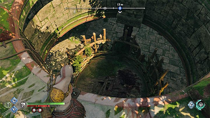 Investigate the place where you got the side quest - you will find an elevator shaft - God of War Ragnarok: Path of Destruction - walkthrough - God of War Ragnarok: Favors - Vanaheim - God of War Ragnarok Guide