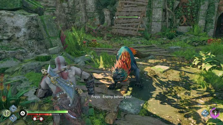 Head towards the lower exit - you need to lift the grate - God of War Ragnarok: Path of Destruction - walkthrough - God of War Ragnarok: Favors - Vanaheim - God of War Ragnarok Guide