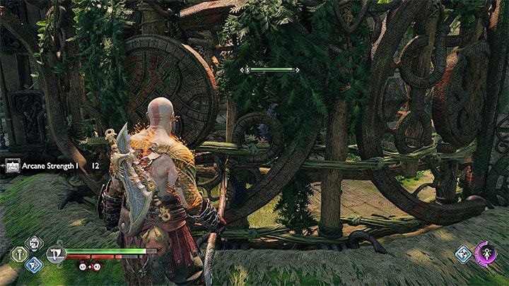 Return to the raised cage and wait for the monster - God of War Ragnarok: Path of Destruction - walkthrough - God of War Ragnarok: Favors - Vanaheim - God of War Ragnarok Guide