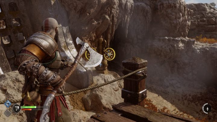 The next target is by the broken bridge - God of War Ragnarok: Aurvangar Wetlands, Svartalfheim - secrets, collectibles - God of War Ragnarok: Svartalfheim - God of War Ragnarok Guide