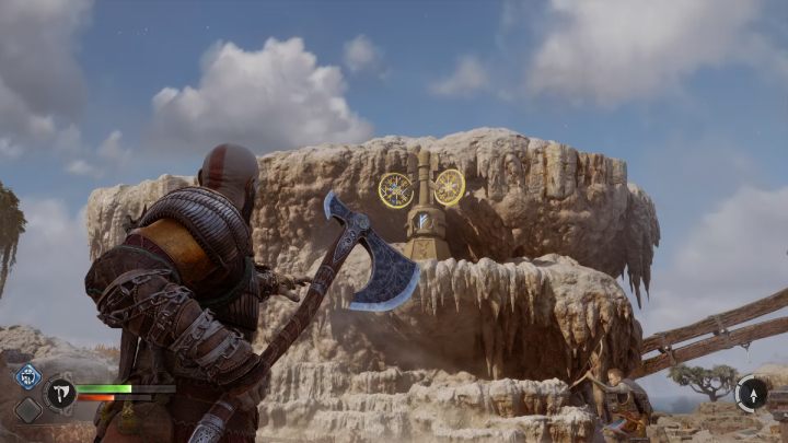 The final target is to the left of the chest - God of War Ragnarok: Aurvangar Wetlands, Svartalfheim - secrets, collectibles - God of War Ragnarok: Svartalfheim - God of War Ragnarok Guide