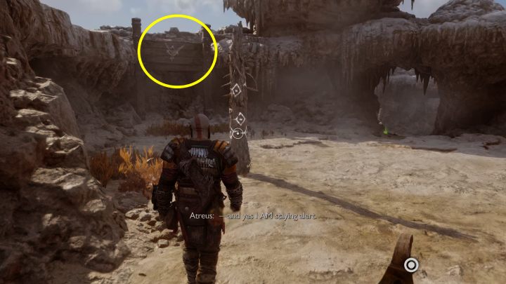 Once you get off the boat you should notice the Nornir Chest on the right side of the island - God of War Ragnarok: Aurvangar Wetlands, Svartalfheim - secrets, collectibles - God of War Ragnarok: Svartalfheim - God of War Ragnarok Guide