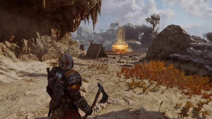 Turn left, you should spot the Legendary Chest a bit farther away - God of War Ragnarok: Aurvangar Wetlands, Svartalfheim - secrets, collectibles - God of War Ragnarok: Svartalfheim - God of War Ragnarok Guide