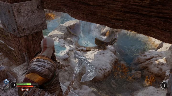 You must unlock a geyser by the water wheel - God of War Ragnarok: Aurvangar Wetlands, Svartalfheim - secrets, collectibles - God of War Ragnarok: Svartalfheim - God of War Ragnarok Guide