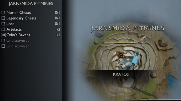 1 - God of War Ragnarok: Jarnsmida Pitmines, Svartalfheim - secrets, collectibles - God of War Ragnarok: Svartalfheim - God of War Ragnarok Guide