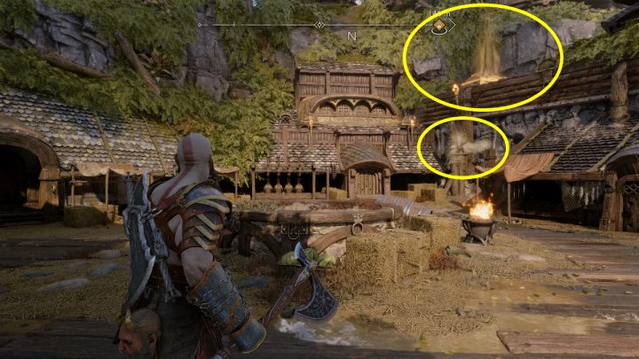 To get to the roof of the building, you must have unlocked the spear - God of War Ragnarok: Nidavellir, Svartalfheim - secrets, collectibles - God of War Ragnarok: Svartalfheim - God of War Ragnarok Guide