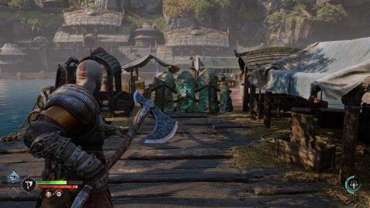 For this you need sonic arrows, which are unlocked after meeting Sindri in the dwarven village - God of War Ragnarok: Nidavellir, Svartalfheim - secrets, collectibles - God of War Ragnarok: Svartalfheim - God of War Ragnarok Guide