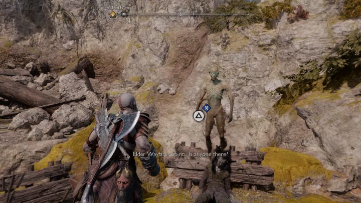 If you speak to the father's ghost on Alberich Island, you'll find the son's ghost on Dragon Beach - and the other way around - God of War Ragnarok: The Lost Treasure - favor, walkthrough - God of War Ragnarok: Favors - Svartalfheim - God of War Ragnarok Guide