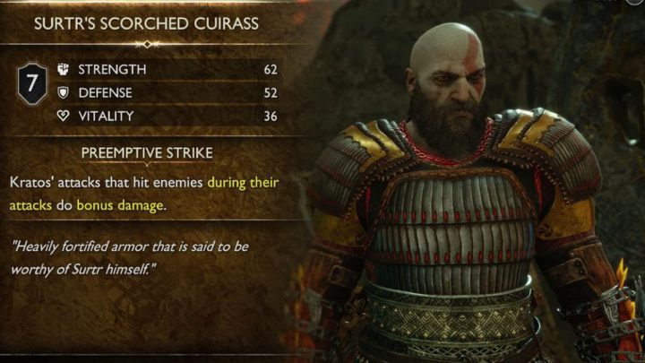 Surtr's Scorched Set is, in our opinion, the best armor in GoW Ragnarok - God of War Ragnarok: Best Armor set - God of War Ragnarok: Character development guide - God of War Ragnarok Guide