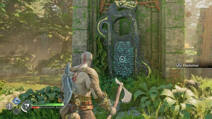 Defeat the monsters in the ruins and find the rune tablet - God of War Ragnarok: Pilgrims Landing, Vanaheim - secrets, collectibles - God of War Ragnarok: Vanaheim - God of War Ragnarok Guide
