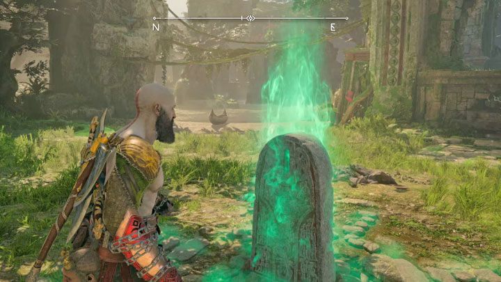 To make the gravestone appear, you need to progress enough in the main story - God of War Ragnarok: Pilgrims Landing, Vanaheim - secrets, collectibles - God of War Ragnarok: Vanaheim - God of War Ragnarok Guide