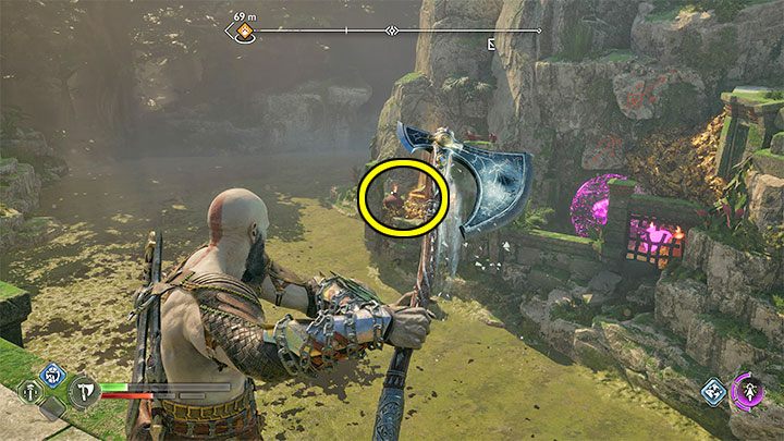 The Legendary Chest can only be reached from the Veiled Passage region - it is southeast of the Cliffside Ruins - God of War Ragnarok: Cliffside Ruins, Vanaheim - secrets, collectibles - God of War Ragnarok: Vanaheim - God of War Ragnarok Guide