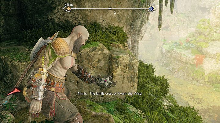 The artefact lies on the ground near the spitting plant - the northern part of the Veiled Passage, you can see the river from here - God of War Ragnarok: The Veiled Passage, Vanaheim - secrets, collectibles - God of War Ragnarok: Vanaheim - God of War Ragnarok Guide