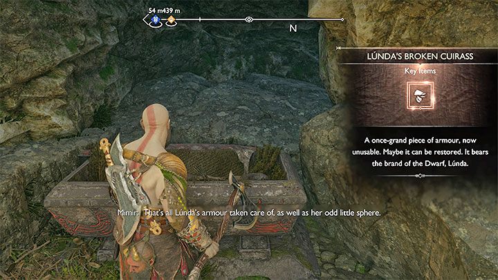 You can find the red chest containing the armor piece behind it - God of War Ragnarok: Lundas Lost Armor - finding 3 pieces of armor in Vanaheim - God of War Ragnarok: Labors - Vanaheim - God of War Ragnarok Guide