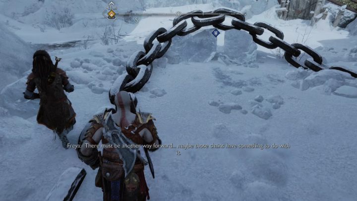 Climb the wall up, then use the chain to climb even higher - God of War Ragnarok: The Oarsmen, Midgard - secrets, collectibles - God of War Ragnarok: Midgard - God of War Ragnarok Guide