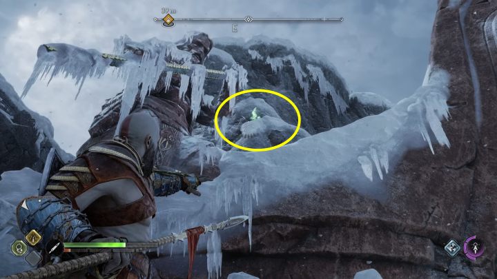 Enter the cave and climb the wall next to the Nornir Chest - God of War Ragnarok: The Oarsmen, Midgard - secrets, collectibles - God of War Ragnarok: Midgard - God of War Ragnarok Guide