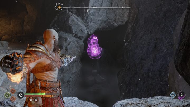 The third torch is out of range of both the Blades of Chaos and your bombs - God of War Ragnarok: Raider Hideout, Midgard - secrets, collectibles - God of War Ragnarok: Midgard - God of War Ragnarok Guide