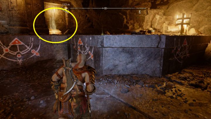 You'll find it in a small room, on the right side of the hideout - God of War Ragnarok: Raider Hideout, Midgard - secrets, collectibles - God of War Ragnarok: Midgard - God of War Ragnarok Guide