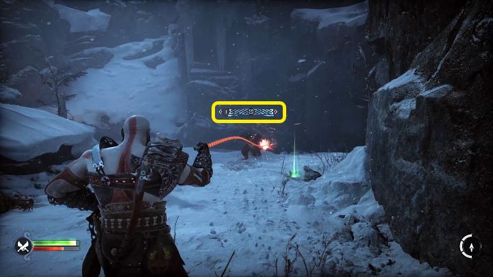 If an enemy's health bar is blue, this means they're immune to the Leviathan Axe and should be attacked with the Blades of Chaos to get rid of their immunity - God of War Ragnarok: What does a blue enemy bar mean? - God of War Ragnarok: Combat - God of War Ragnarok Guide
