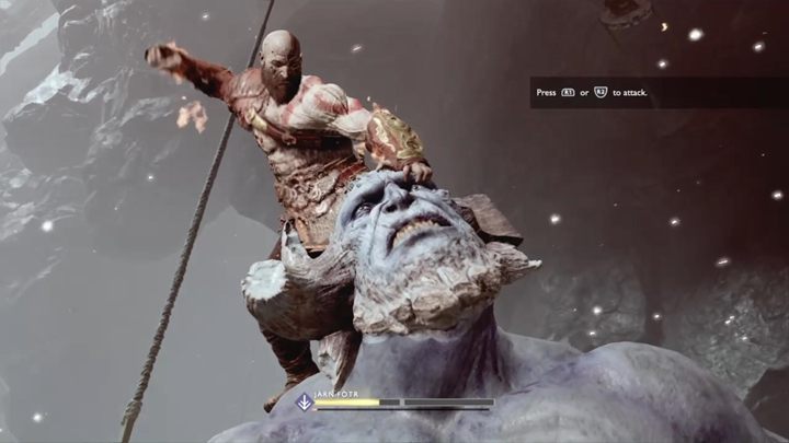 The encounter with the troll is similar to the previous ones - you must focus on dodges and wait for the enemy to swing in order to attack him - God of War: Inside the Mountain - Walkthrough - Walkthrough - God of War Guide
