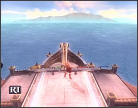 You now have to defeat a group of enemy soldiers - for the time being you have unlimited amount of mana at your disposal, so just tap L2 to get rid of them all in style (you can get a 700-hit combo in here - God of War 2: The Steeds of Time - Walkthrough - God of War 2 Game Guide & Walkthrough