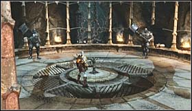 Use it to get to a moving platform with rock statues - Walkthrough - The Forge | Walkthrough - Walkthrough - God of War 3 Game Guide & Walkthrough